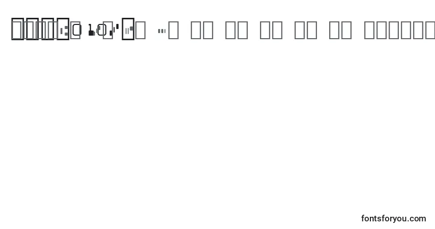 Шрифт Micr010Bt – алфавит, цифры, специальные символы