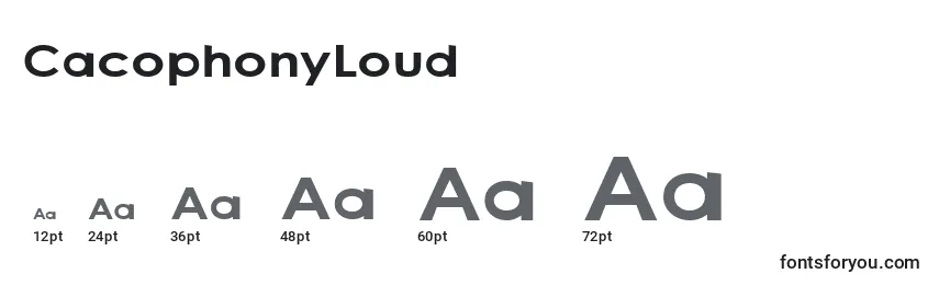 CacophonyLoud Font Sizes