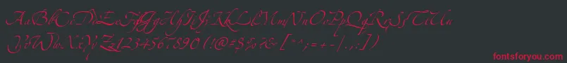 ZeferinoThree Font – Red Fonts on Black Background