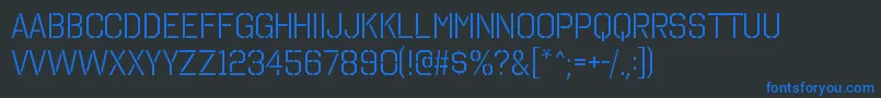 OctinstencilbkRegular Font – Blue Fonts on Black Background