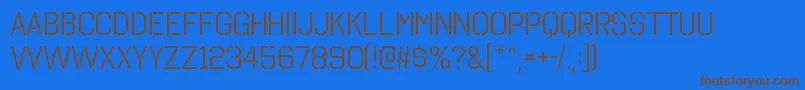 OctinstencilbkRegular Font – Brown Fonts on Blue Background