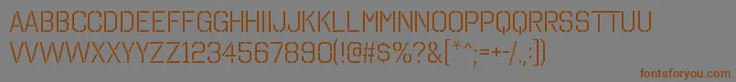 OctinstencilbkRegular Font – Brown Fonts on Gray Background