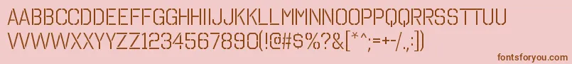 OctinstencilbkRegular Font – Brown Fonts on Pink Background