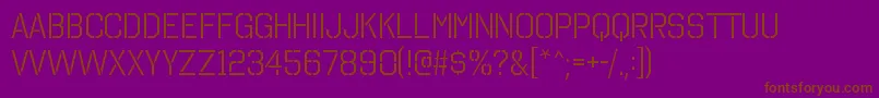 OctinstencilbkRegular Font – Brown Fonts on Purple Background