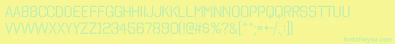 Czcionka OctinstencilbkRegular – zielone czcionki na żółtym tle