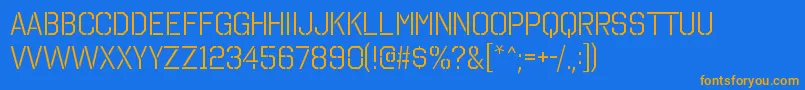 OctinstencilbkRegular Font – Orange Fonts on Blue Background