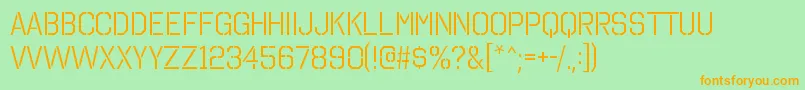 OctinstencilbkRegular Font – Orange Fonts on Green Background