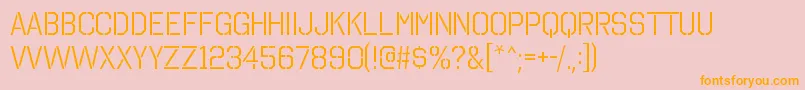 OctinstencilbkRegular Font – Orange Fonts on Pink Background