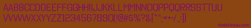 OctinstencilbkRegular Font – Purple Fonts on Brown Background