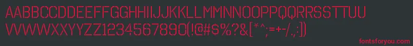 OctinstencilbkRegular Font – Red Fonts on Black Background