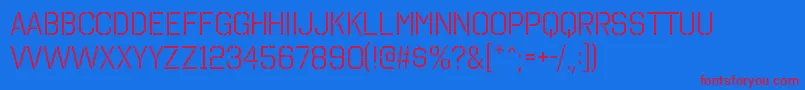 OctinstencilbkRegular Font – Red Fonts on Blue Background