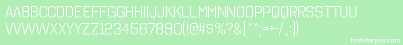 OctinstencilbkRegular Font – White Fonts on Green Background