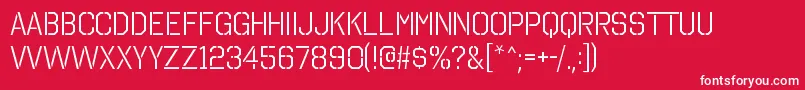 OctinstencilbkRegular Font – White Fonts on Red Background