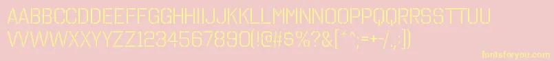 OctinstencilbkRegular Font – Yellow Fonts on Pink Background