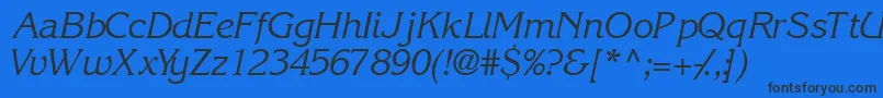 IntuitionsskItalic Font – Black Fonts on Blue Background