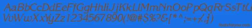 IntuitionsskItalic Font – Brown Fonts on Blue Background