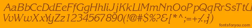 IntuitionsskItalic Font – Brown Fonts on Orange Background