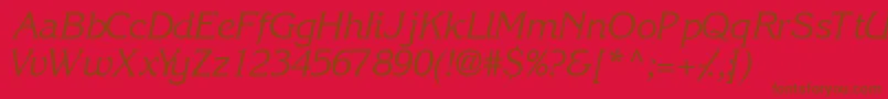 IntuitionsskItalic Font – Brown Fonts on Red Background