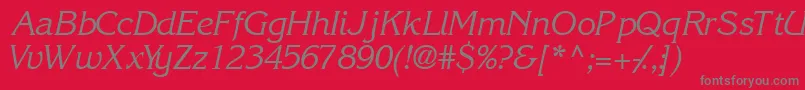 fuente IntuitionsskItalic – Fuentes Grises Sobre Fondo Rojo