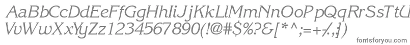 フォントIntuitionsskItalic – 白い背景に灰色の文字