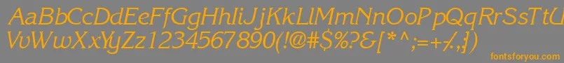 IntuitionsskItalic Font – Orange Fonts on Gray Background