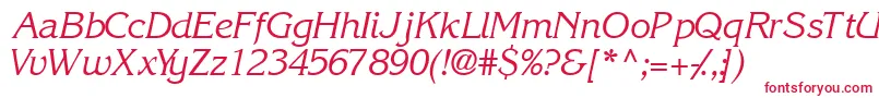 IntuitionsskItalic Font – Red Fonts on White Background