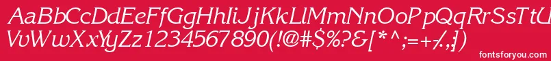 IntuitionsskItalic Font – White Fonts on Red Background