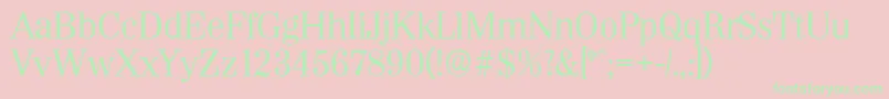 WichitaserialRegular Font – Green Fonts on Pink Background