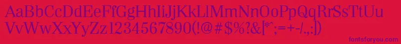 WichitaserialRegular Font – Purple Fonts on Red Background