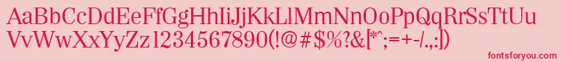 WichitaserialRegular Font – Red Fonts on Pink Background