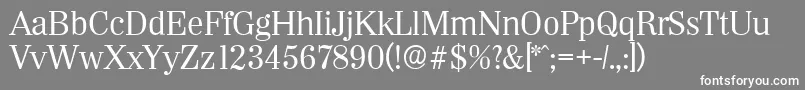 WichitaserialRegular Font – White Fonts on Gray Background