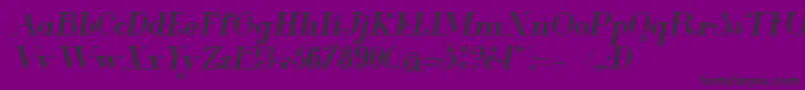 Glamor Mediumitalic Font – Black Fonts on Purple Background