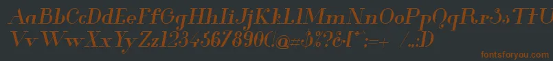 Glamor Mediumitalic Font – Brown Fonts on Black Background