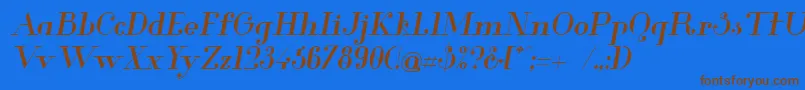 Lisätietoja Glamor Mediumitalic-fontista Glamor Mediumitalic-fontti – ruskeat fontit sinisellä taustalla