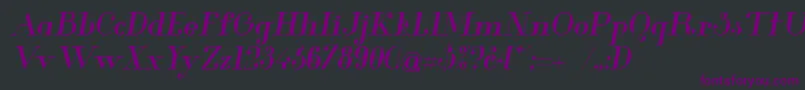 Glamor Mediumitalic Font – Purple Fonts on Black Background
