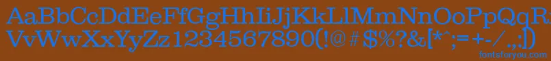 ClareserialLight Font – Blue Fonts on Brown Background