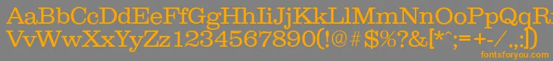 ClareserialLight Font – Orange Fonts on Gray Background