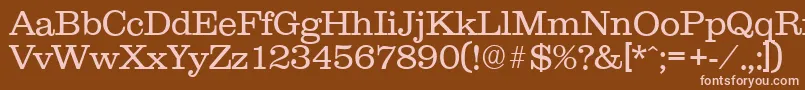 Шрифт ClareserialLight – розовые шрифты на коричневом фоне