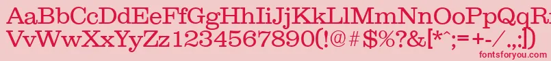 ClareserialLight Font – Red Fonts on Pink Background