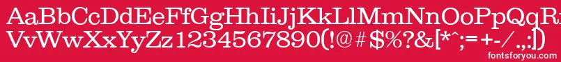 ClareserialLight Font – White Fonts on Red Background