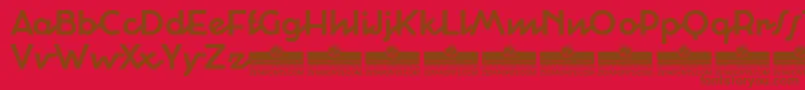 Police CocosignumCorsivoItalicoBoldTrial – polices brunes sur fond rouge