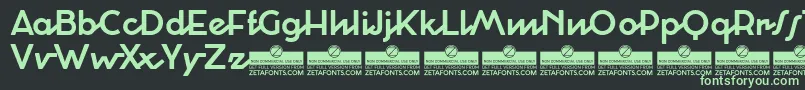 CocosignumCorsivoItalicoBoldTrial-fontti – vihreät fontit mustalla taustalla