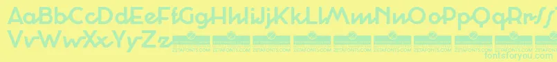 CocosignumCorsivoItalicoBoldTrial Font – Green Fonts on Yellow Background