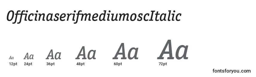 Размеры шрифта OfficinaserifmediumoscItalic