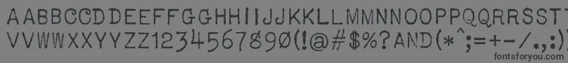 フォントUsis1949 – 黒い文字の灰色の背景