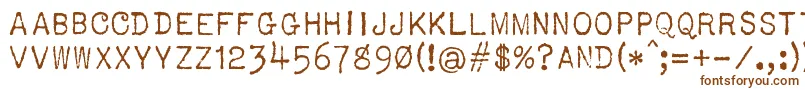 Usis1949-fontti – ruskeat fontit valkoisella taustalla