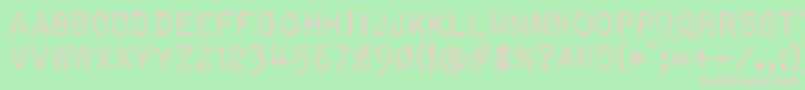 Usis1949 Font – Pink Fonts on Green Background