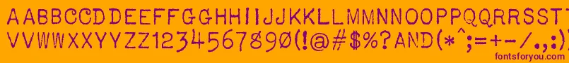 Usis1949 Font – Purple Fonts on Orange Background