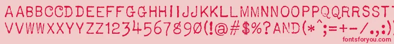 Usis1949 Font – Red Fonts on Pink Background