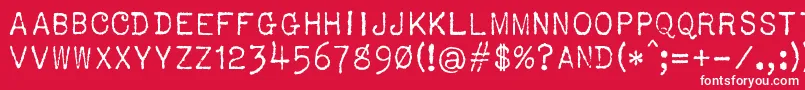 Usis1949 Font – White Fonts on Red Background
